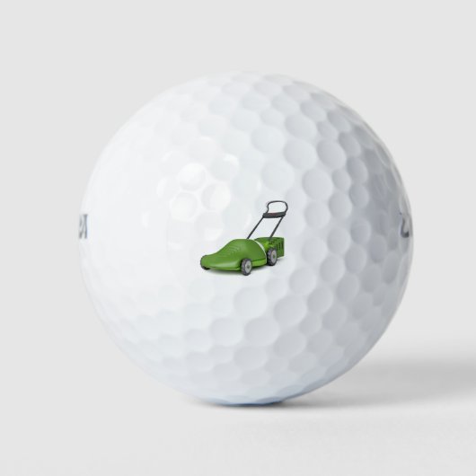 Groene grasmaaier golfballen (Voorkant)