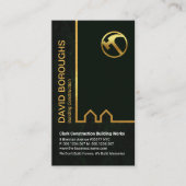 Groene grasmunge constructie van de gouden rand visitekaartje (Voorkant)