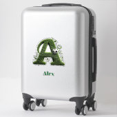 Groene Grasp Letter A Topiary Met Voetbal Sticker (Koffer)
