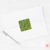 Groene grass Rundding Wedding Envelope Vierkante Sticker (Envelop)