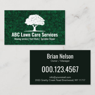 Groene Grass Tree Lawn Care Tuinieren Landscaping Visitekaartje