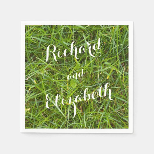 groene grasservetten servet (Voorkant)