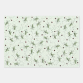 Groene Grasshopper & Ladybug Kinder Insecten Verja Inpakpapier Vel (Voorkant)