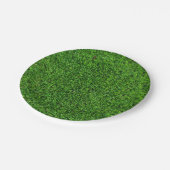 Groene grastextuur papieren bordje (Gekanteld)