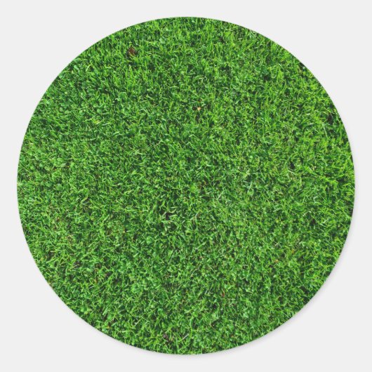 Groene grastextuur ronde sticker (Voorkant)