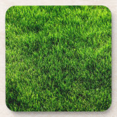 Groene grastextuur van een voetbalveld bier onderzetter (Voorkant)