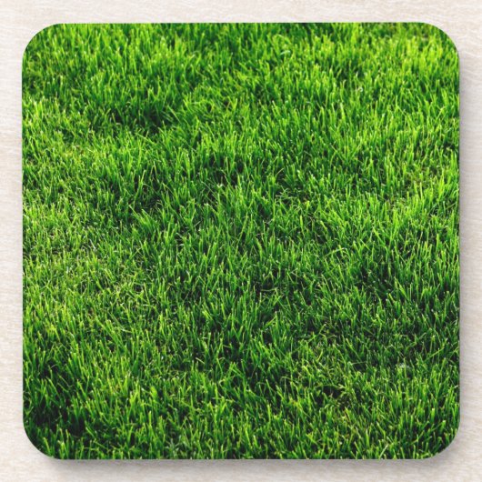 Groene grastextuur van een voetbalveld bier onderzetter (Voorkant)