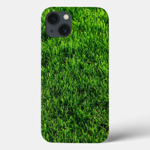 Groene grastextuur van een voetbalveld iPhone 13 hoesje