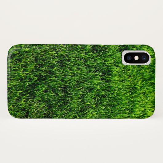 Groene grastextuur van een voetbalveld Case-Mate iPhone case (Achterkant (horizontaal))