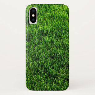 Groene grastextuur van een voetbalveld Case-Mate iPhone case
