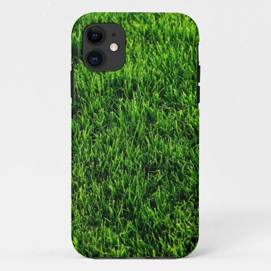 Groene grastextuur van een voetbalveld Case-Mate iPhone case (Achterkant)