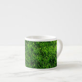 Groene grastextuur van een voetbalveld espresso kop (Voorkant rechts)