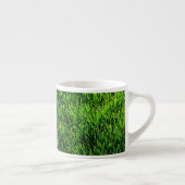 Groene grastextuur van een voetbalveld espresso kop (Rechts)