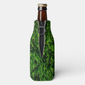 Groene grastextuur van een voetbalveld flesjeskoeler (Fles Achterkant)