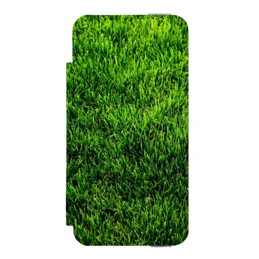 Groene grastextuur van een voetbalveld incipio iPhone portemonnee hoesje (Voorkant Agenda)