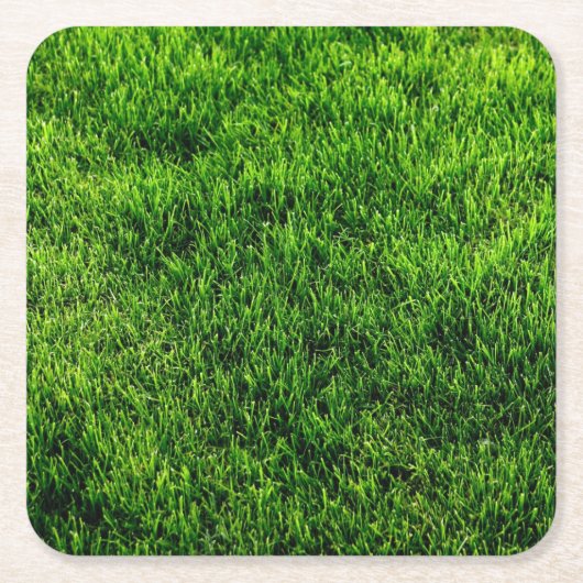 Groene grastextuur van een voetbalveld kartonnen onderzetters (Voorkant)