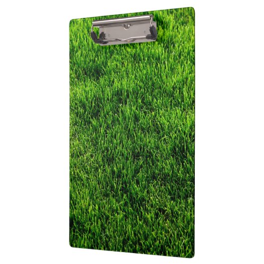 Groene grastextuur van een voetbalveld klembord (Links)