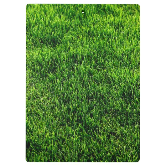 Groene grastextuur van een voetbalveld klembord (Achterkant)