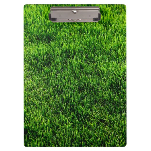 Groene grastextuur van een voetbalveld klembord (Voorkant)