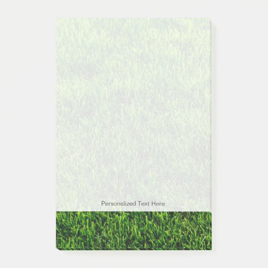 Groene grastextuur van een voetbalveld post-it® notes (Voorkant)