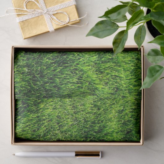 Groene grastextuur van een voetbalveld tissuepapier (Geschenk)