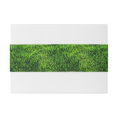 Groene grastextuur van een voetbalveld uitnodigingen wikkel (Achterkant Voorbeeld)