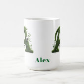 Groene Grastuin Letter A met Voetbal Koffiemok (Center)