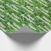 Groene grasvervroeging cadeaupapier (Hoek)