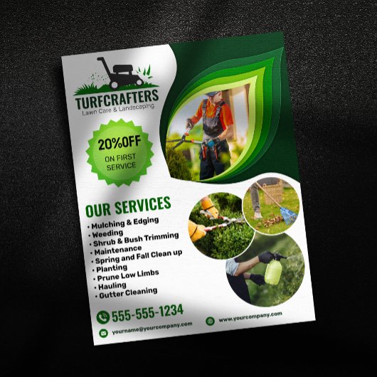 Groene grasverzorging & Landscaping Maaien Gras Sn Flyer