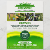 Groene Grasverzorging Maaien en landschapsonderhou Flyer (Voorkant)