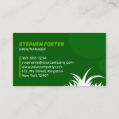 Groene Graszorg & Landscaping Service Grasveld Visitekaartje (Achterkant)