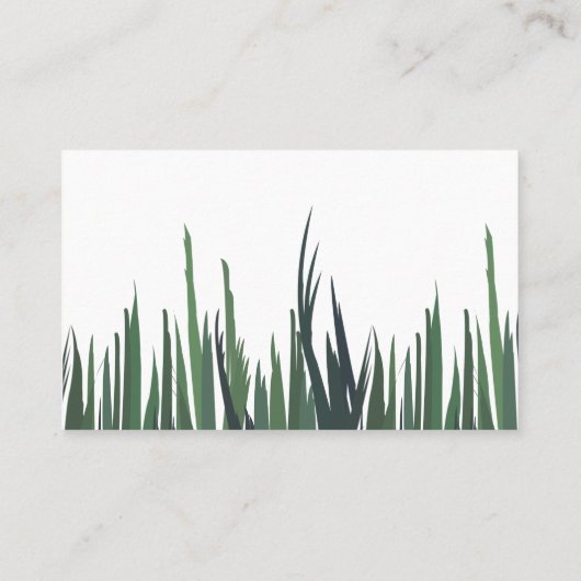 Groene graszorg visitekaartje (Achterkant)