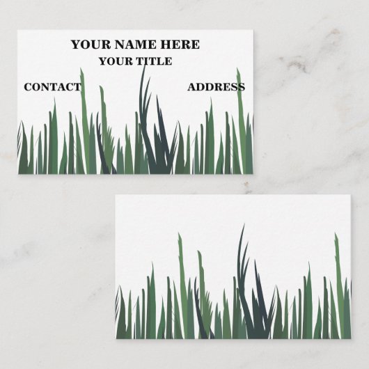 Groene graszorg visitekaartje (Voorkant / Achterkant)