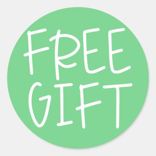 Groene gratis cadeau gratis sample Sticker (Voorkant)