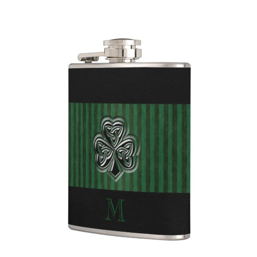 Groene grauwe trendy Ierse maffia Heupfles (Links)