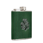 Groene grauwe trendy Ierse maffia Heupfles (Rechts)