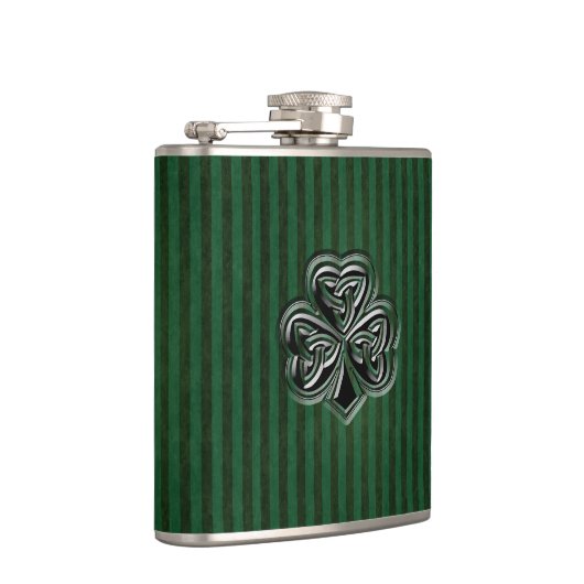 Groene grauwe trendy Ierse maffia Heupfles (Rechts)