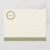 Groene grens aangepaste bruiloft opslaan van de da aankondigingskaart (Achterkant)