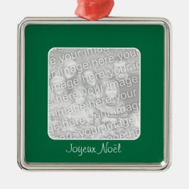Groene Grens Gepersonaliseerde Joyeux Noël Metalen Ornament