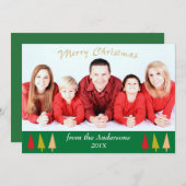 Groene Grens Vakantiebomen Sjabloon Kerst (Voorkant / Achterkant)