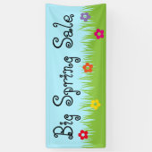 Groene Grens voor gras + uw ideeën Spandoek (Verticaal)