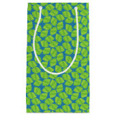 Groene grenswaarden voor robuustheid op blauwe ach klein cadeauzakje (Voorkant)