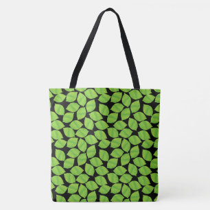 Groene grenswaarden voor robuustheid, zwarte achte tote bag