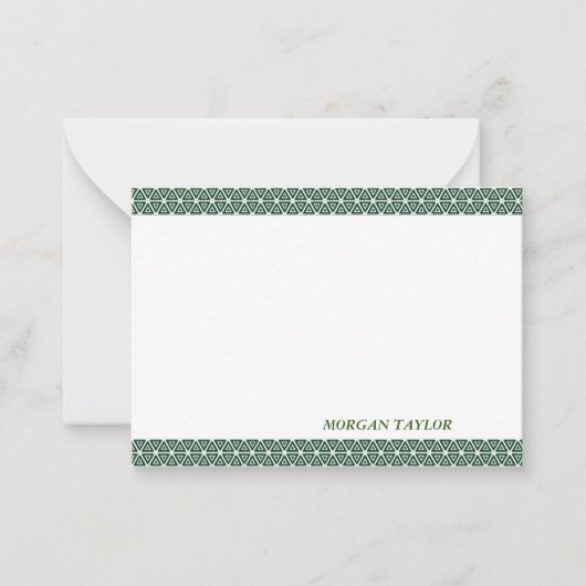 Groene Grenzen Aangepaste Notitiekaarten Notitiekaartje (Voorkant)