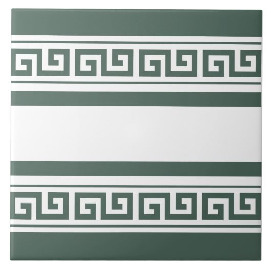 Groene Griekse keramische Tegel Tegeltje (Voorkant)