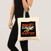 Groene griep Let op de kleine Raptor-vogel Tote Bag (Voorkant (product))