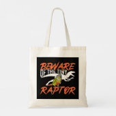 Groene griep Let op de kleine Raptor-vogel Tote Bag (Achterkant)