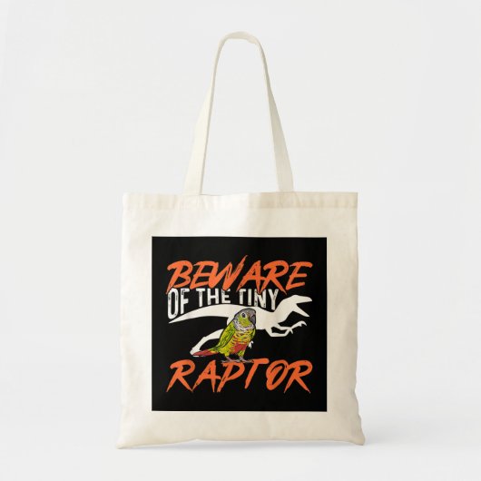 Groene griep Let op de kleine Raptor-vogel Tote Bag (Voorkant)