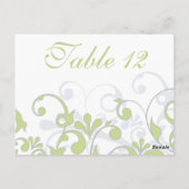 Groene, Grijs, & Witte Trouwtafel Kaarten (Achterkant)