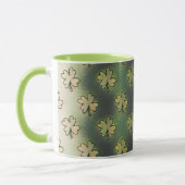  groene, grijze en oranje shamrock St Patrick Mok (Links)